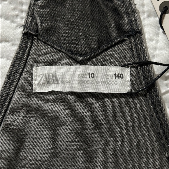 ZARA - Girls' Dark Gray Denim Overall Dress SZ: 10 - Picture 5 of 7